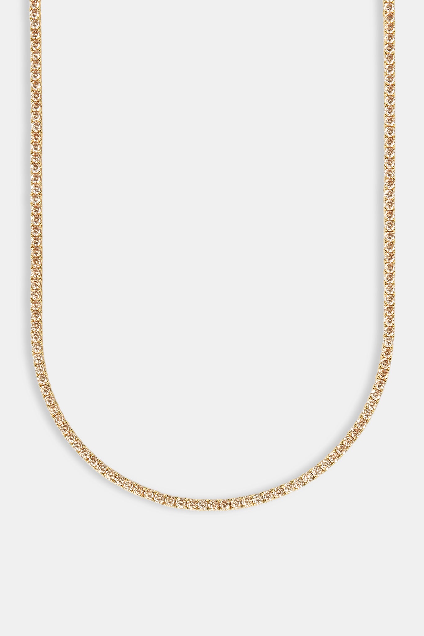 Champagne Stone Tennis Chain - 3mm